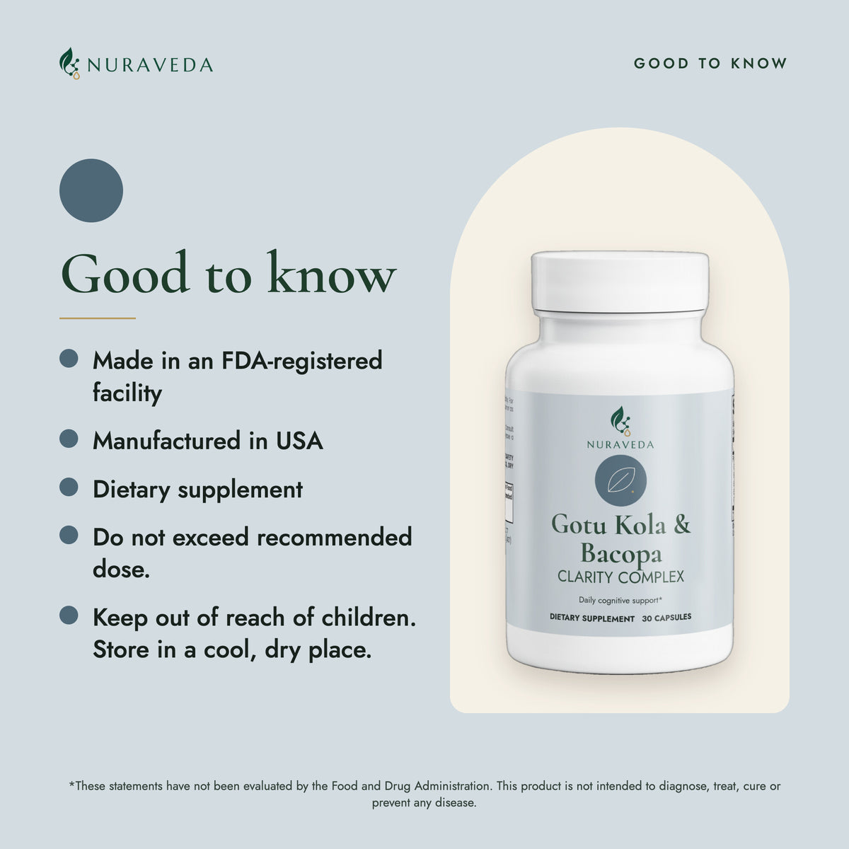 Nuraveda Gotu Kola & Bacopa Clarity Complex: Good to know