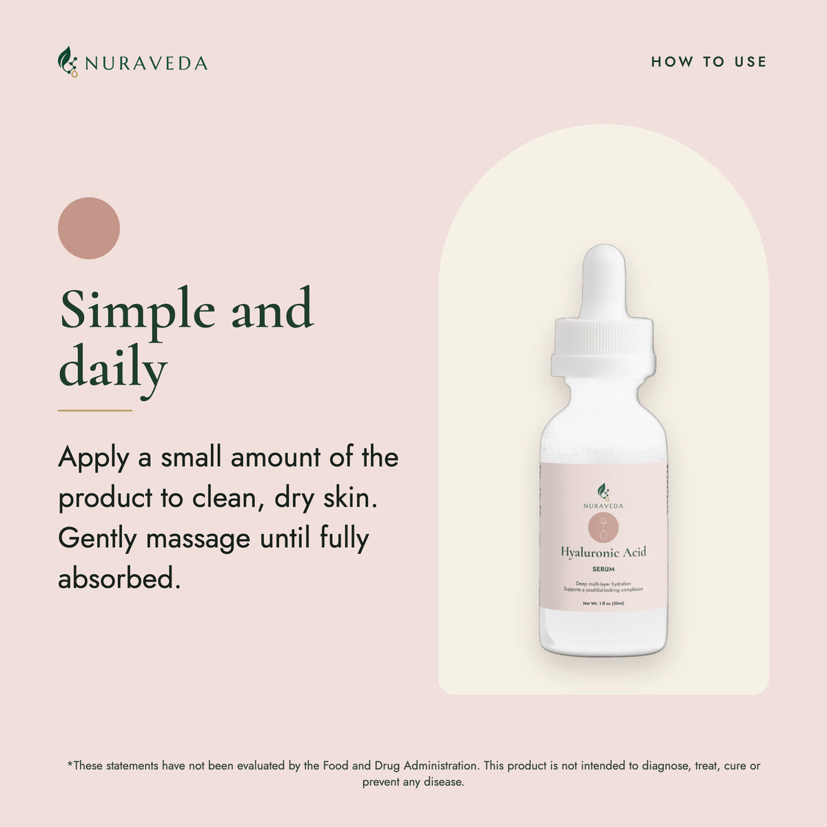 Nuraveda Hyaluronic Acid Serum: How to use