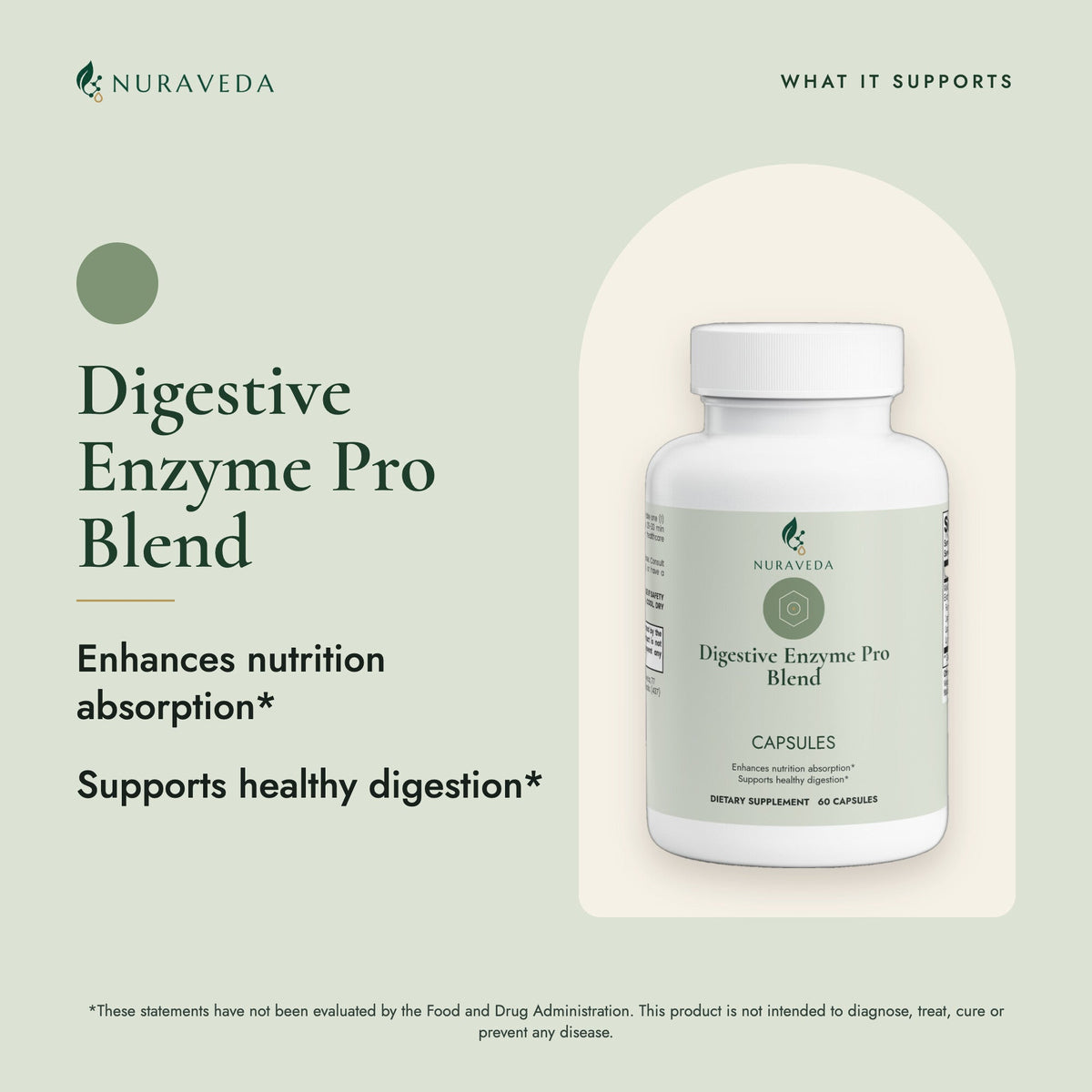 Nuraveda Digestive Enzyme Pro Blend: What it supports