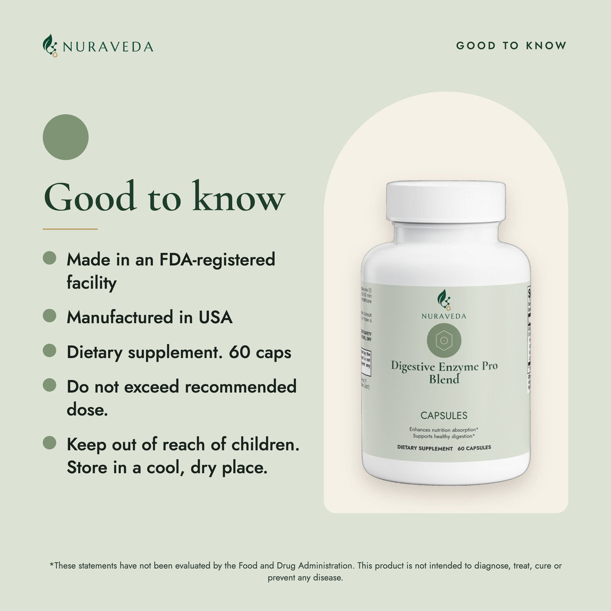 Nuraveda Digestive Enzyme Pro Blend: Good to know