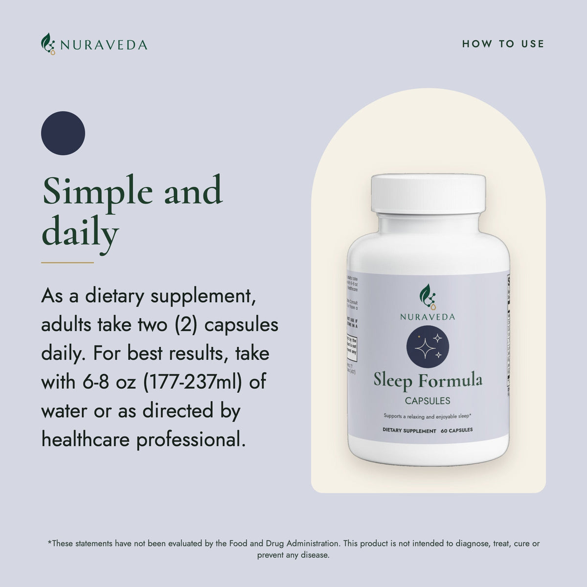 Nuraveda Sleep Formula: How to use