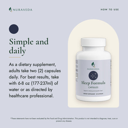 Nuraveda Sleep Formula: How to use