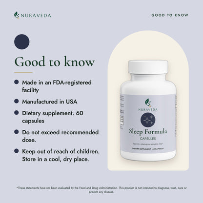 Nuraveda Sleep Formula: Good to know