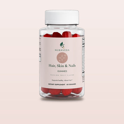 Nuraveda Hair, Skin & Nails Gummies: Hero packshot