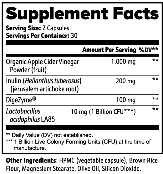 Apple Cider Vinegar Capsules: product details
