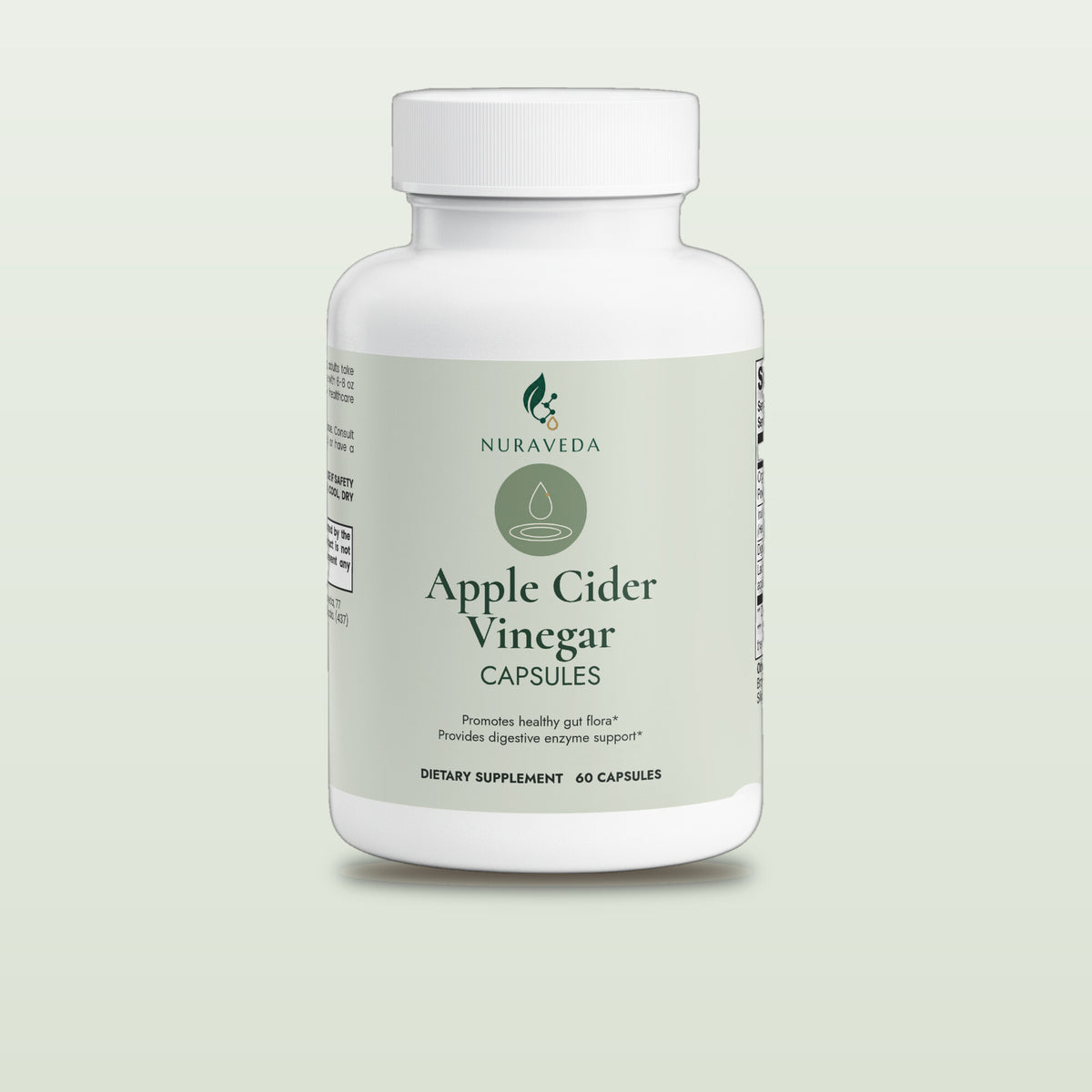 Nuraveda Apple Cider Vinegar Capsules: Hero packshot