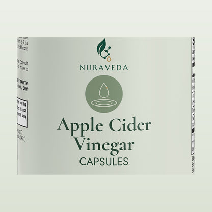 Nuraveda Apple Cider Vinegar Capsules: Label close-up