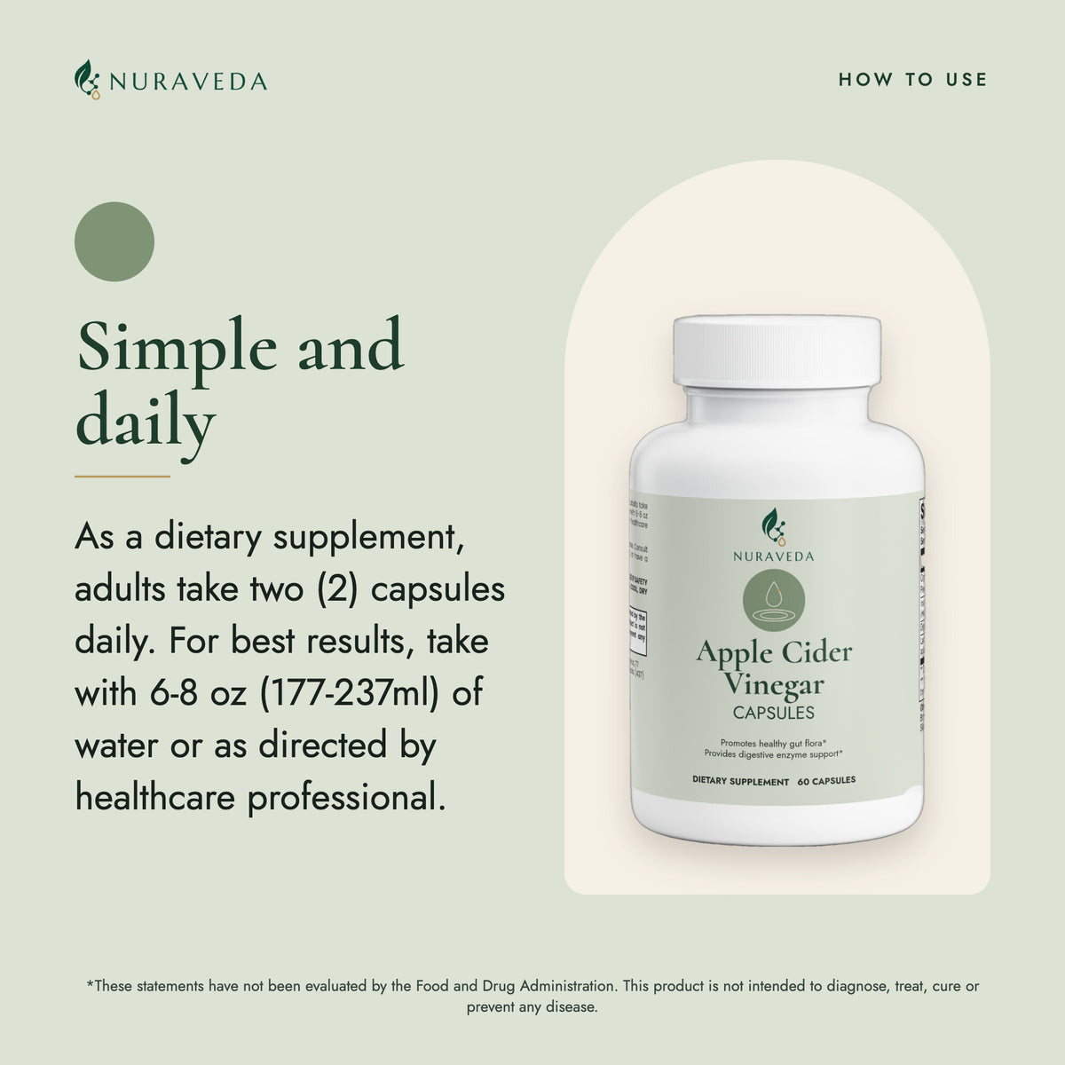 Nuraveda Apple Cider Vinegar Capsules: How to use