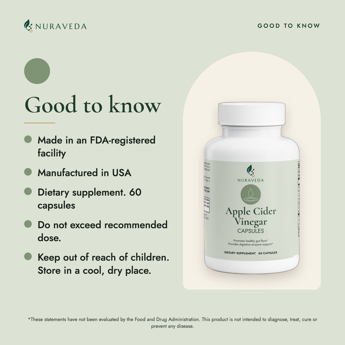 Nuraveda Apple Cider Vinegar Capsules: Good to know