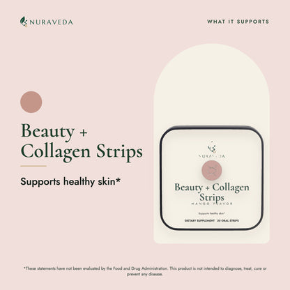 Nuraveda Beauty + Collagen Strips: What it supports
