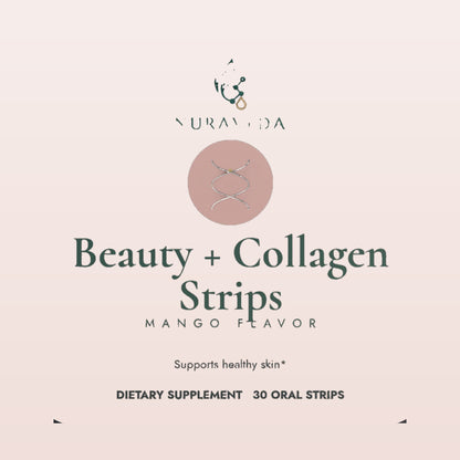 Nuraveda Beauty + Collagen Strips: Label close-up