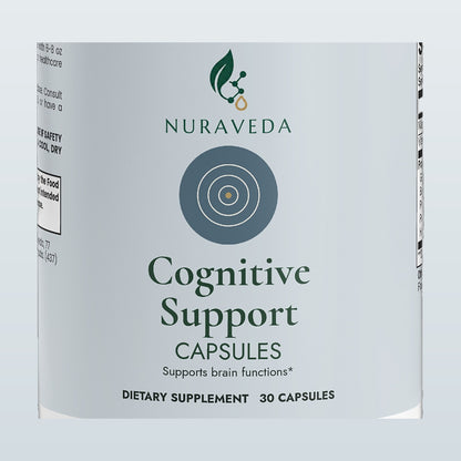 Nuraveda Cognitive Support: Label close-up