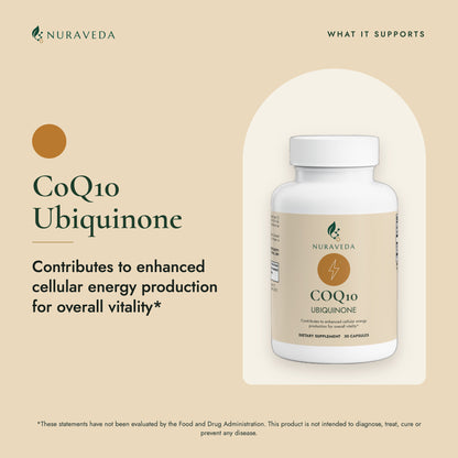 Nuraveda CoQ10 Ubiquinone: What it supports