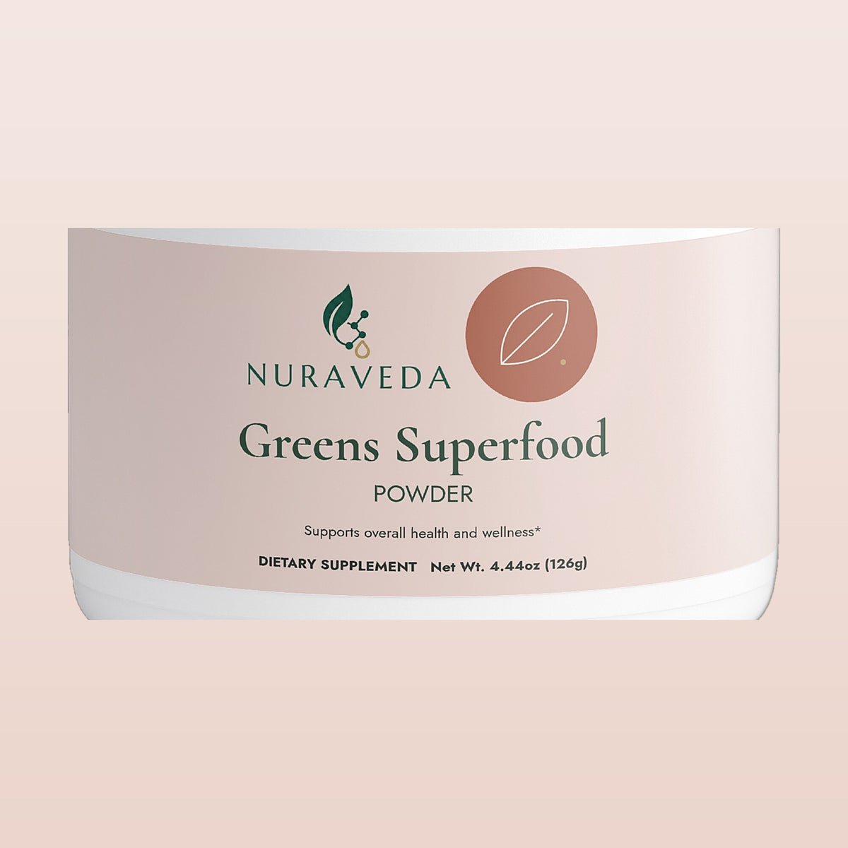 Nuraveda Greens Superfood: Label close-up