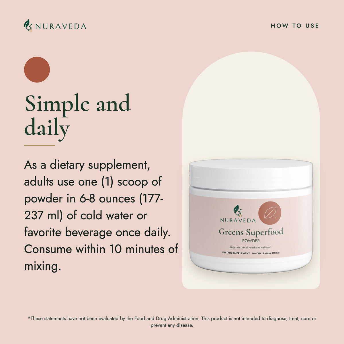 Nuraveda Greens Superfood: How to use