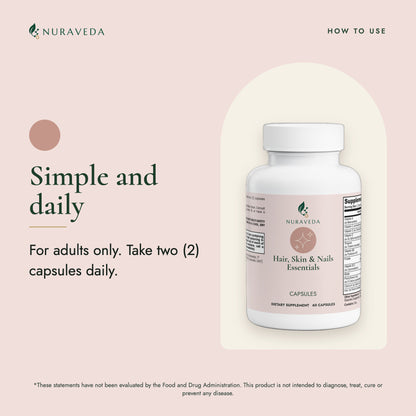 Nuraveda Hair, Skin and Nails Essentials: How to use
