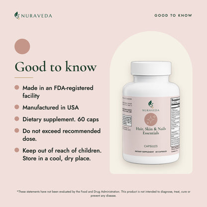 Nuraveda Hair, Skin and Nails Essentials: Good to know