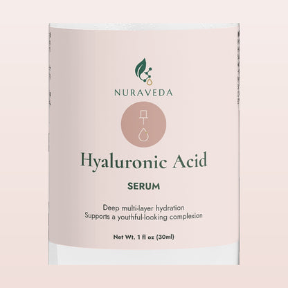 Nuraveda Hyaluronic Acid Serum: Label close-up