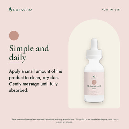 Nuraveda Hyaluronic Acid Serum: How to use