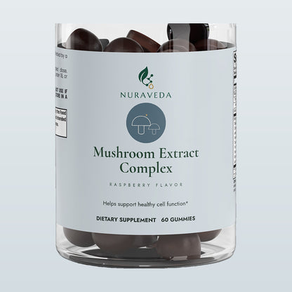 Nuraveda Mushroom Extract Complex: Label close-up