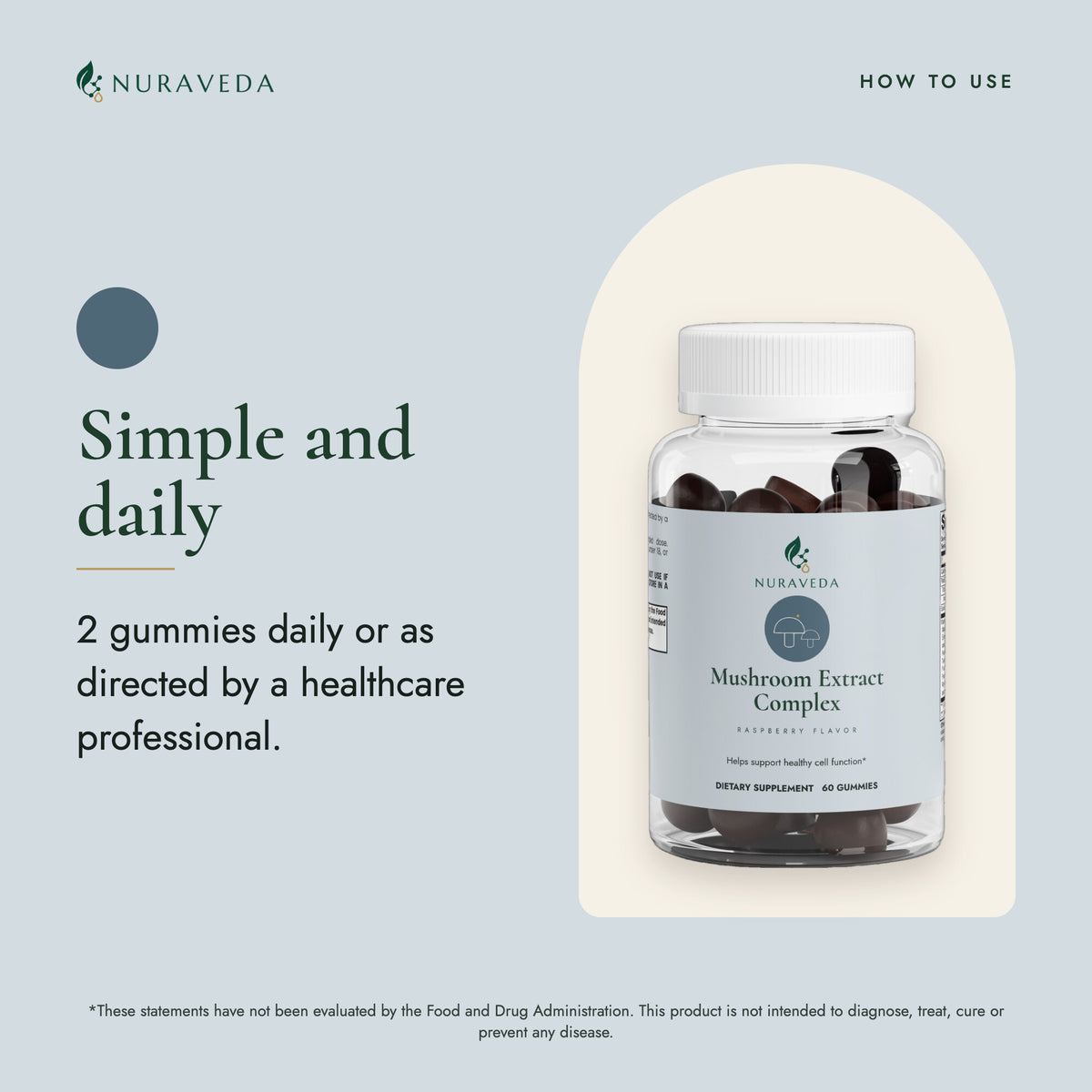 Nuraveda Mushroom Extract Complex: How to use