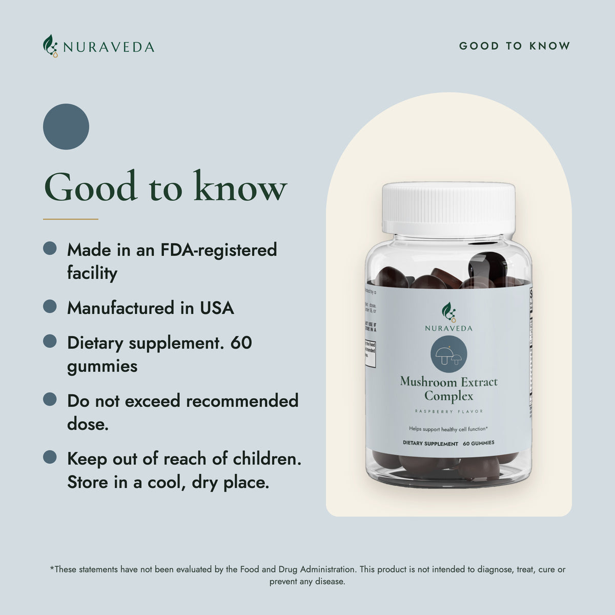 Nuraveda Mushroom Extract Complex: Good to know