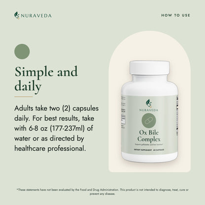 Nuraveda Ox Bile Complex: How to use