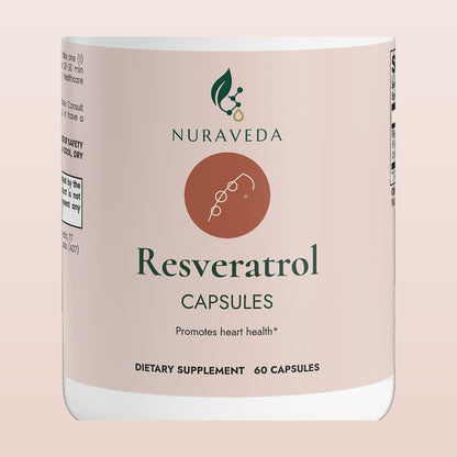 Nuraveda Resveratrol 50% 600mg: Label close-up